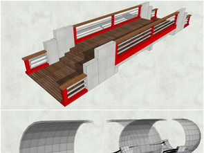 精品景观桥大桥木桥拱桥吊桥铁桥天桥su模型设计模型下载