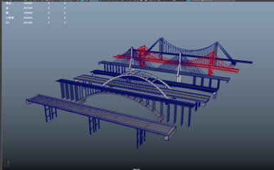 各种桥梁类型、拱形桥、梁式桥、刚构桥、斜_KAMIL作品_场景自然场景